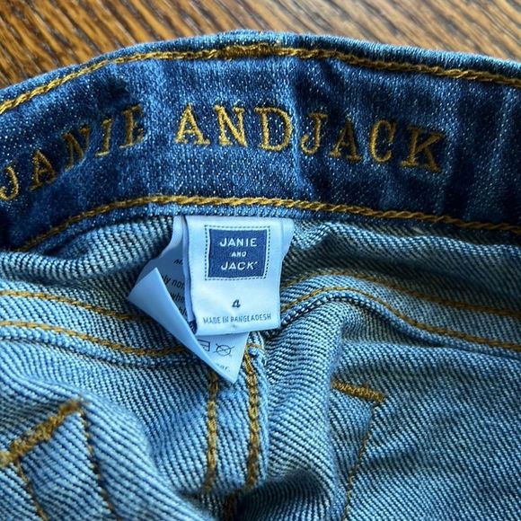 Like🆕JANIE & JACK blue Jeans boys size 4 - Picture 5 of 5